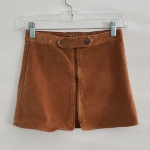 Zara girls velour skirt